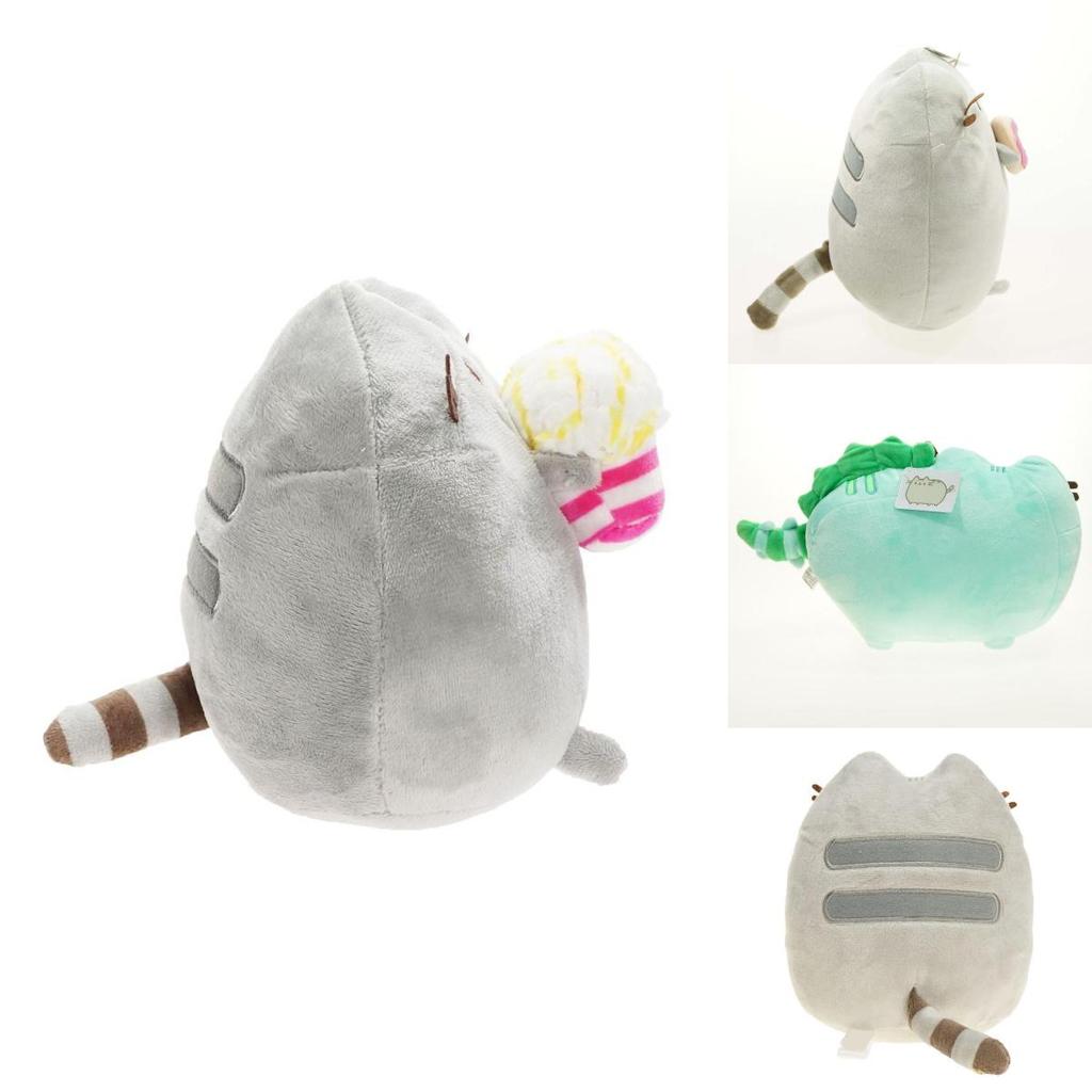 Jucărie de pluș scurt drăguță pisică umplută în stil înghețată, fursec, gogoașă, sushi sau chips de cartofi