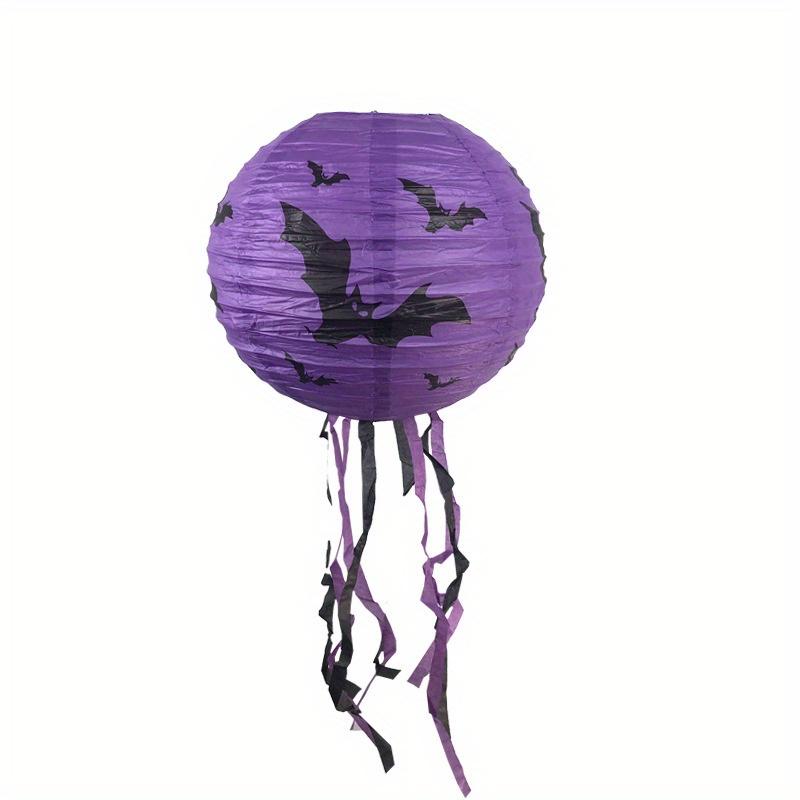 Halloween Paper Lantern - Round Strap Shaped Folding Pumpkin for a Spooky Atmosphere for Christmas and Halloween Parties