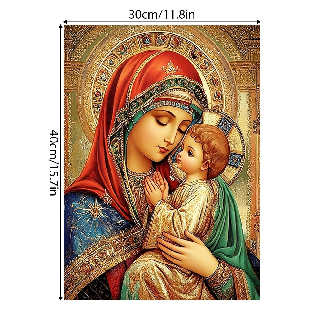 Upgrade Full Square Round Drill Diamond Painting Holy Mother Kids Diamond Mosaic Portrait Religion Art Decorative Paintings