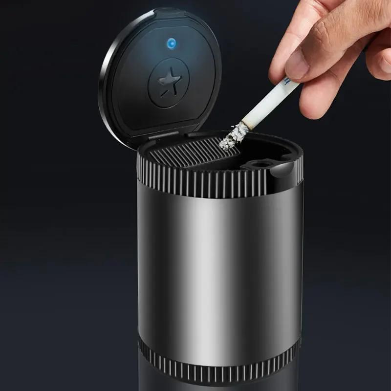 Car Ashtray With LED Light Lid Portable Metal Inner Liner Ashtray For BMW Mini Cooper One S R50 R53 R56 R60 F55 F56 F57 Clubman