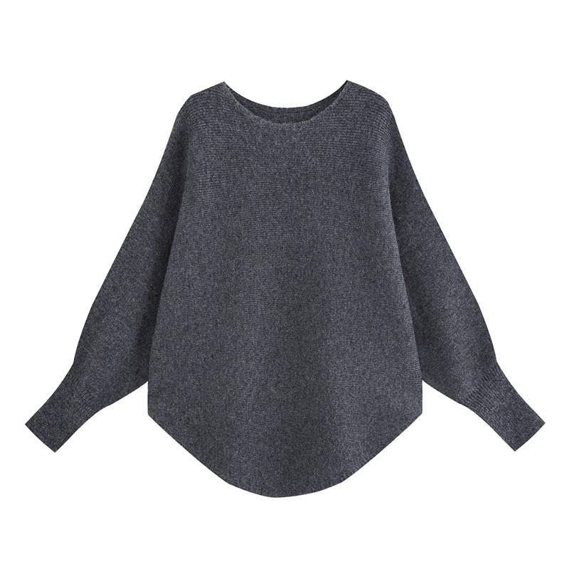 Lazy Style Knit 2-Piece Set Loose Slim Fit Sweater Straight Pants Women