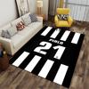 Black and White Striped Carpet suitable as a non-slip mat for the living room or bedroom sofa
