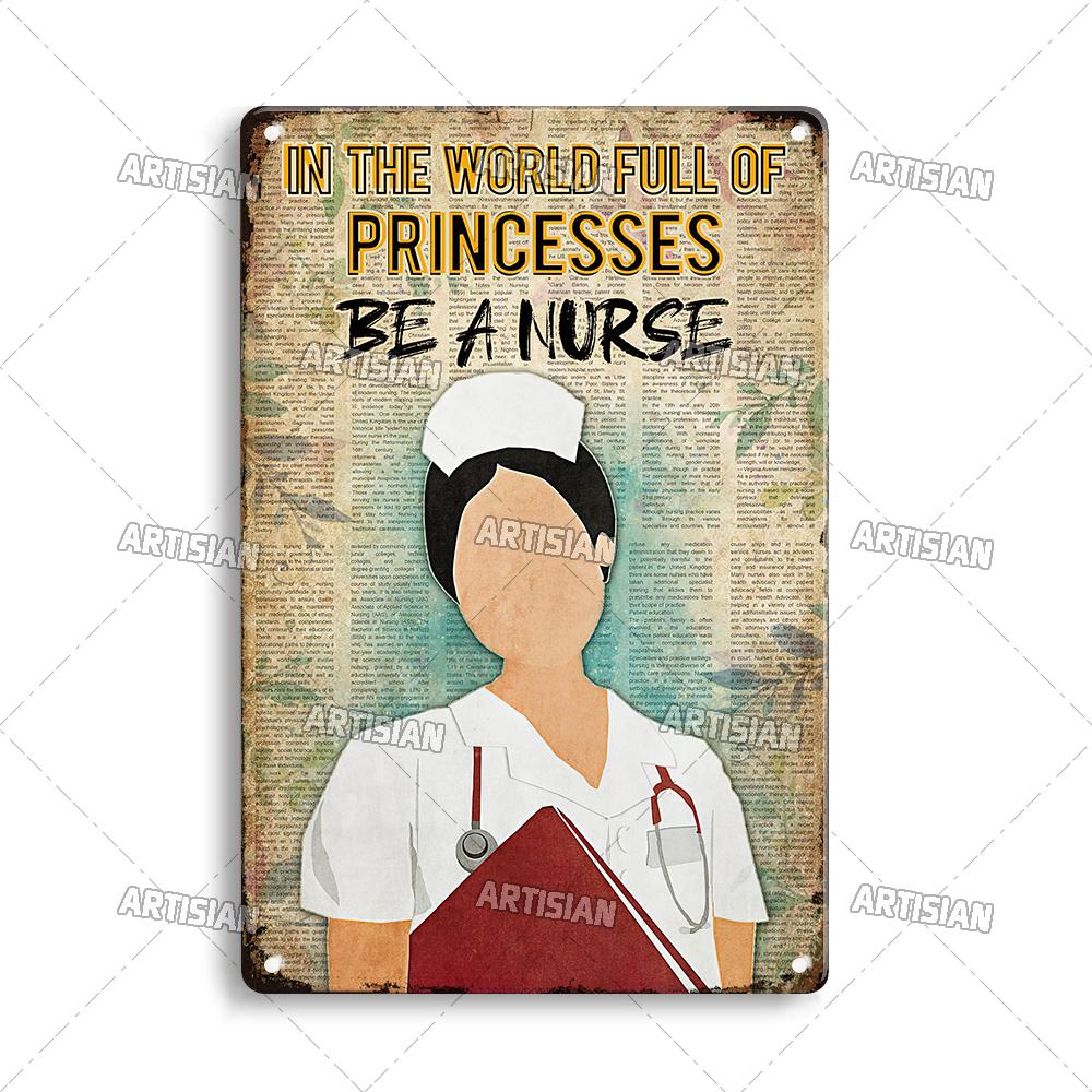 Künstlerisches Medizinisches Metallschild Krankenschwester Tierarzt Blechschild Klinik Krankenhaus Hebamme Dekoratives Poster Wanddekor Garage Bar Kneipe