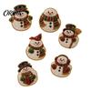 Holiday Refrigerator Magnets 6Pcs DIY Faux Pearl Painting Fridge Magnet, Santa Snowman Stocking Tree Office Decorative Gingerbread Snowflake Handmade