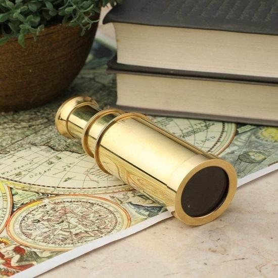 Brass Golden Telescope 15.24 cm