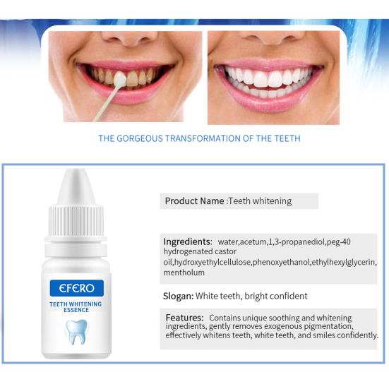 10ml Tooth Serum Effective Removing Stain Natural Extract Teeth Whitening Powder Clean Oral Essence
