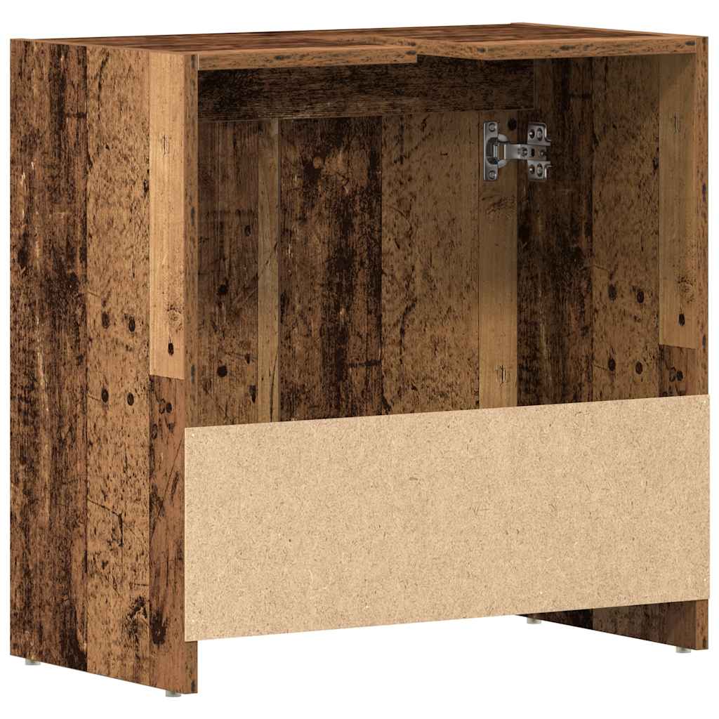 Bathroom Vanity Cabinet with Rustic Wood Effect 60 X 33 X 60 Cm Engineered Wood