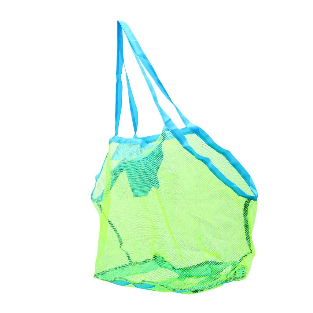 Large Mesh Beach Bag Sand Proof Quick Dry Storage Bag for Pool Toys Camping Boating Supplies Green