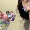 New Exquisite Geometric Colored Zircon Earrings For Women Fashionable Personalized Daily Accessory Party Zircon Birthday Gifts