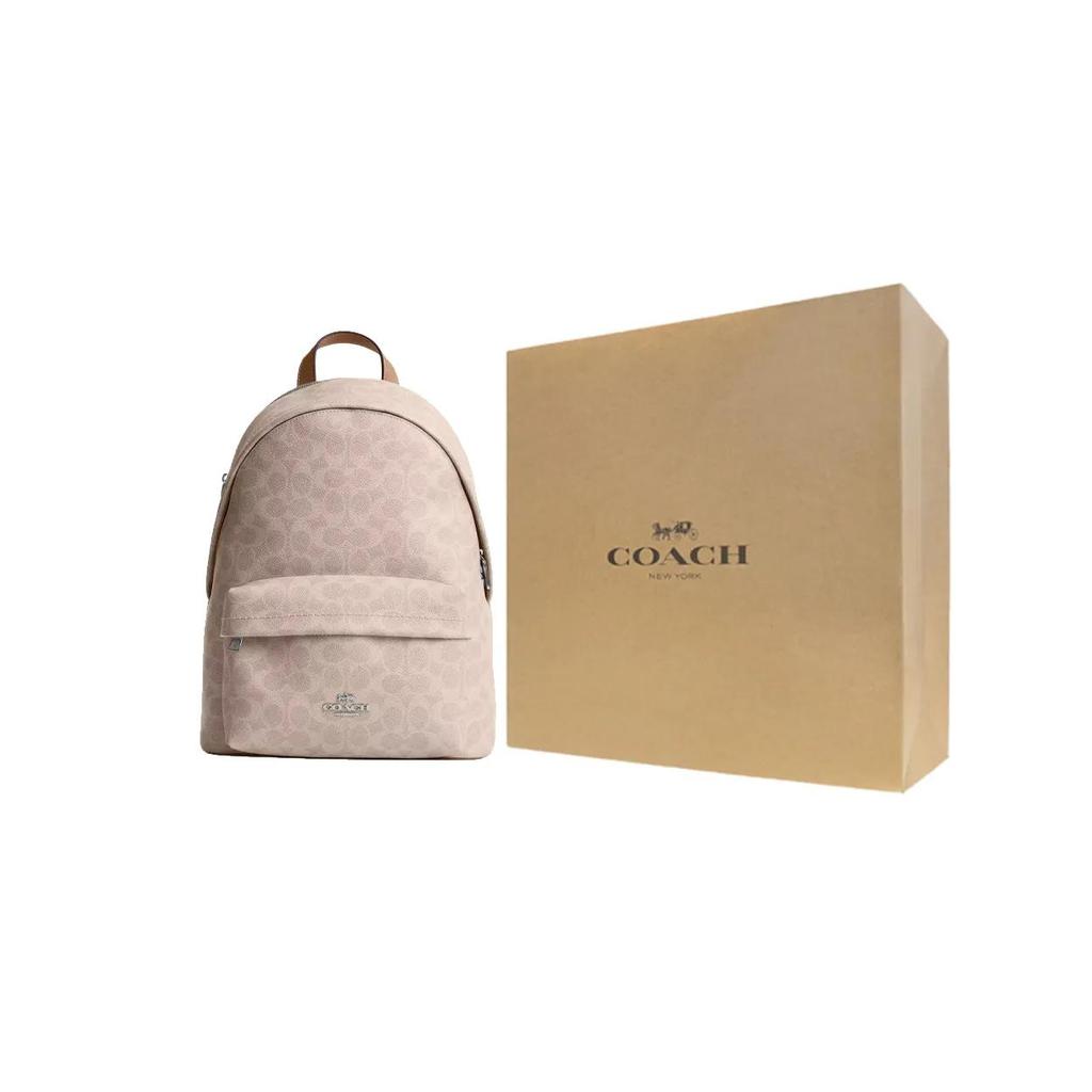 COACH Taylor Artificial Leather Textile Backpack Large Unisex Sand (Unisex) Backpacks CDW76 SVPWH