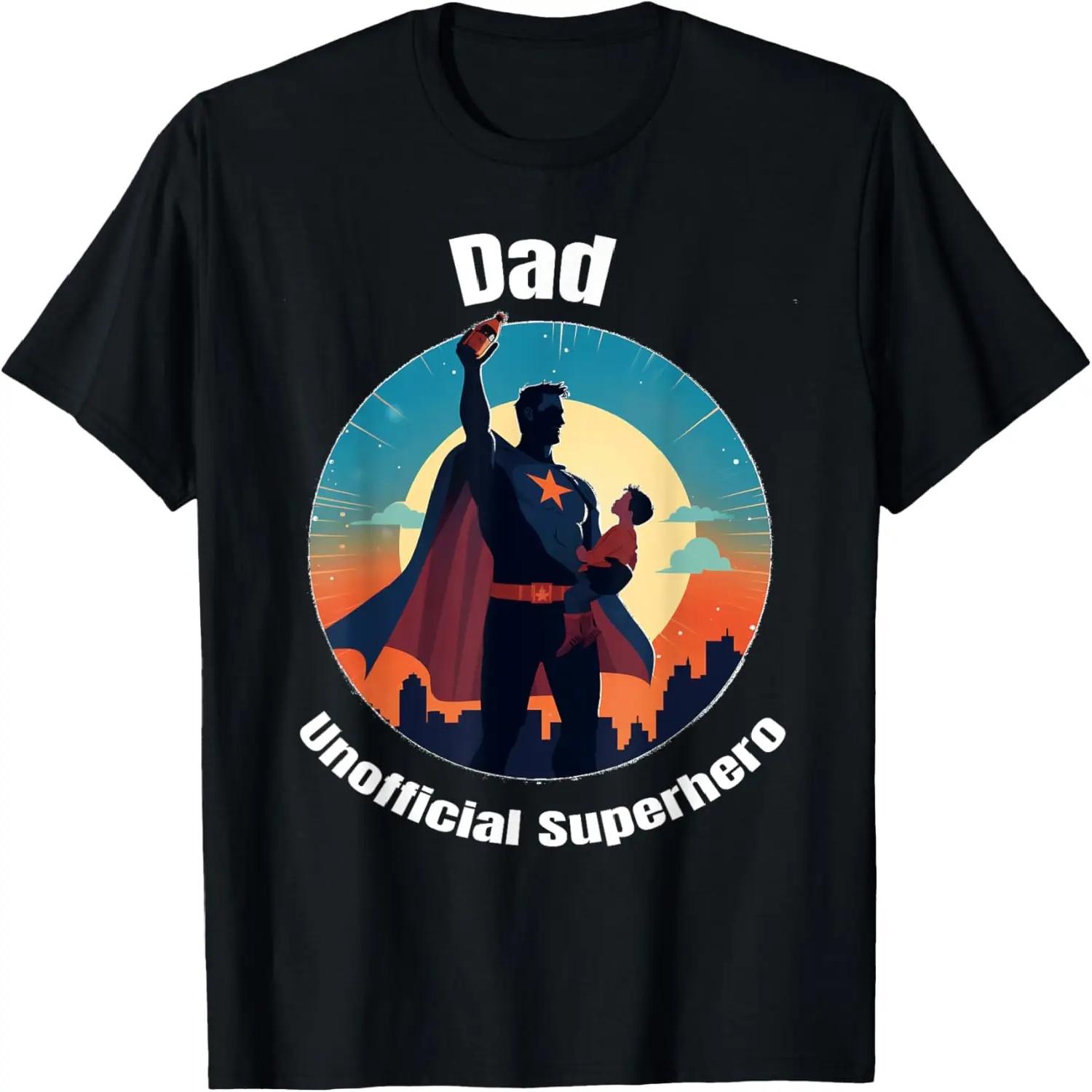 

Mens Funny Dad Gift Superhero T-Shirt S чёрный