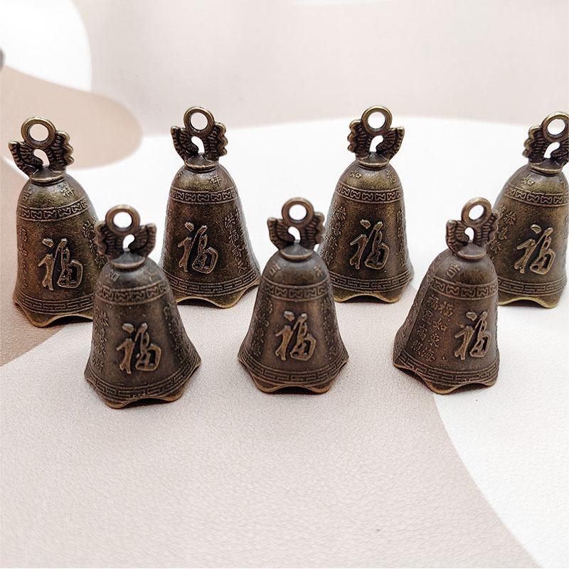 Feng Shui Glocken Vintage Zinklegierung Chinesische Glücks-Windspiele für Auto Tür Garten Terrasse Außen Dekoration