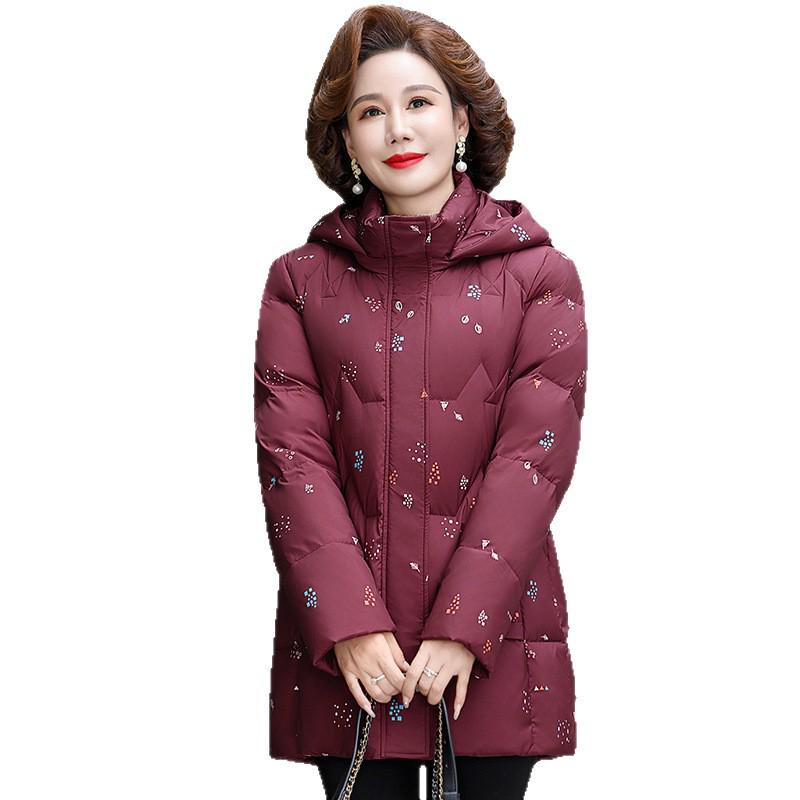 Stylish Plus Size Down Jacket for Mid-Aged & Elderly Women - Thick Short Winter Coat for Mothers, Grandmothers, Wives