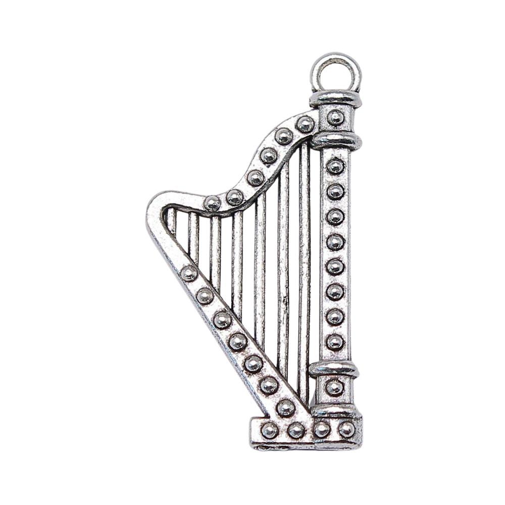 Musical Charms Multi Color Alloy Guitar Pendants For Music Themed Jewelry Making