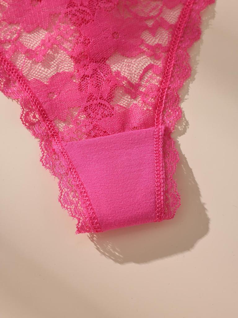 3Pcs/Set Women Thongs Sexy Lace Panties Low Waist Underwear Girls Briefs G-String Breathable Ladies Panty Floral Female Lingerie