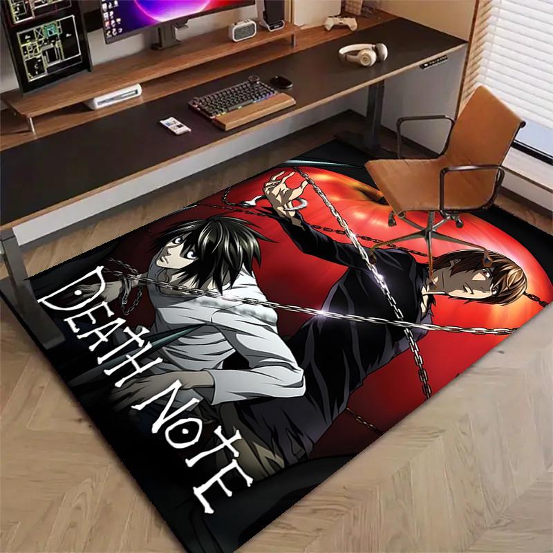 D-Death Note2Printed Area Rug Carpet for Bedroom Living Room Home Decor Rugs Mat Non Slip Mat Rug for Bedside