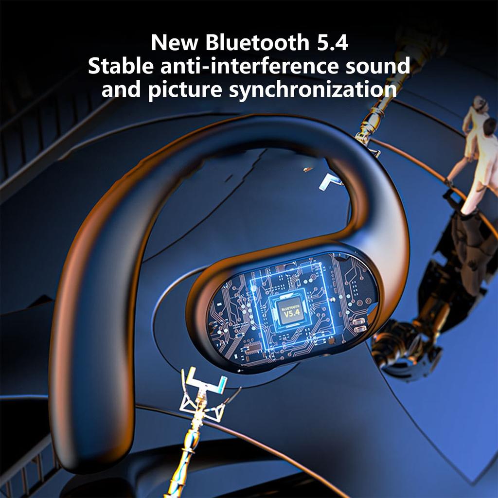 Słuchawki douszne Clip On True Wireless 5.4 BT Ear Clip Earbuds Słuchawki z przewodnictwem kostnym Odporne na pot HiFi Stereo Call Sports Zaczepy na uszy