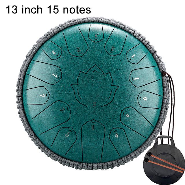 Musical Drum Steel Tongue Drum 13 14 Inch 15 Note C Hollow Drum Percussion Instrument