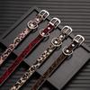 Wind Leopard Print Pu Leather Collar Adjustable Hip Hop Punk Style Necklace Trendy Cool Personality Fashion Necklace