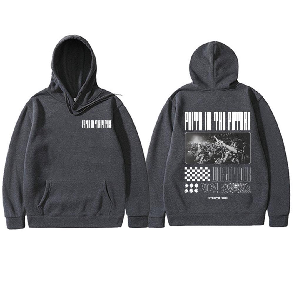 Faith In The Future Woeld Tour 2024 Hoodie Men Women Hip Hop Vintage Oversized Streetwear Male Fashion Casual Pullover Hoodies