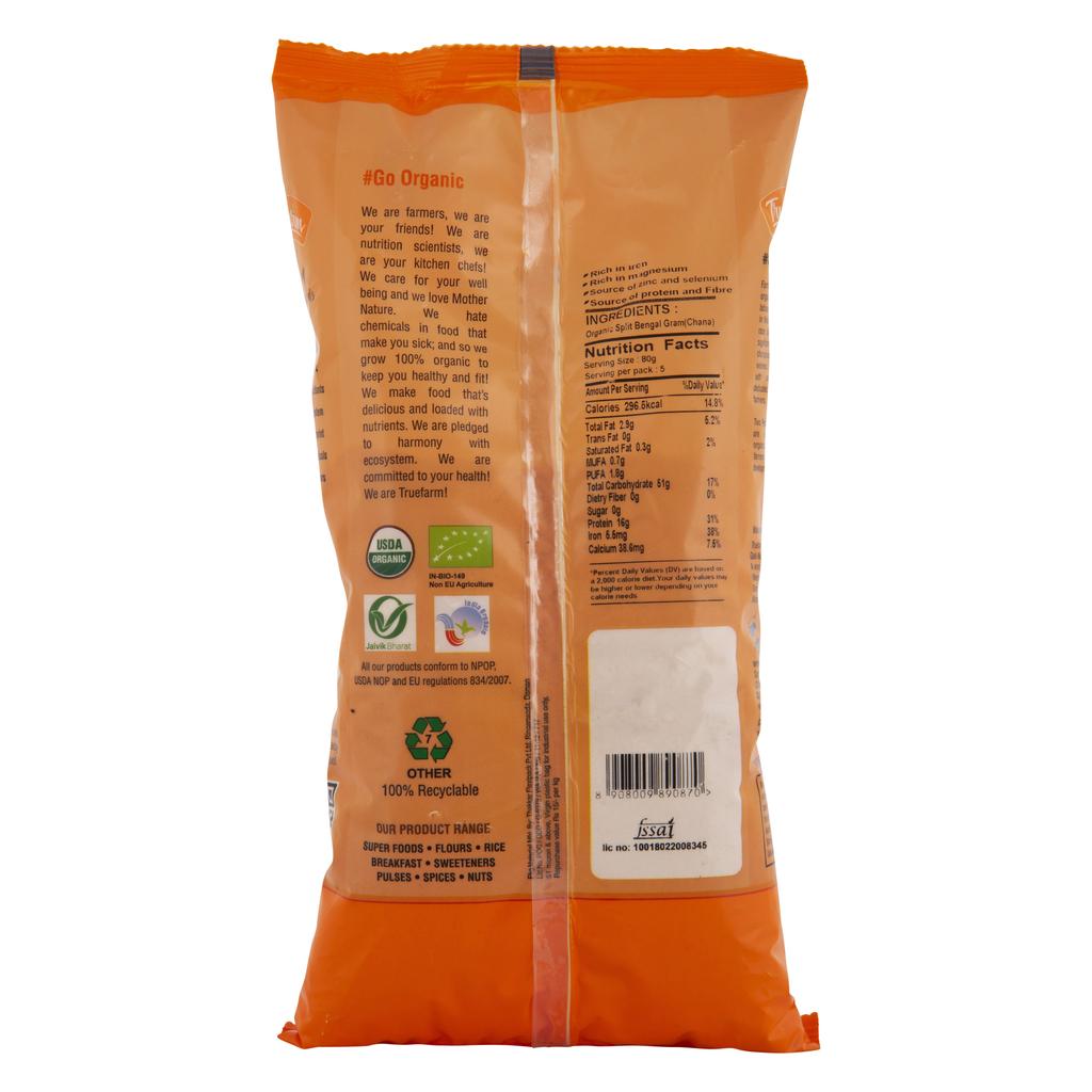Mąka z ciecierzycy (400 gramów), Organiczna Besan, Truefarm