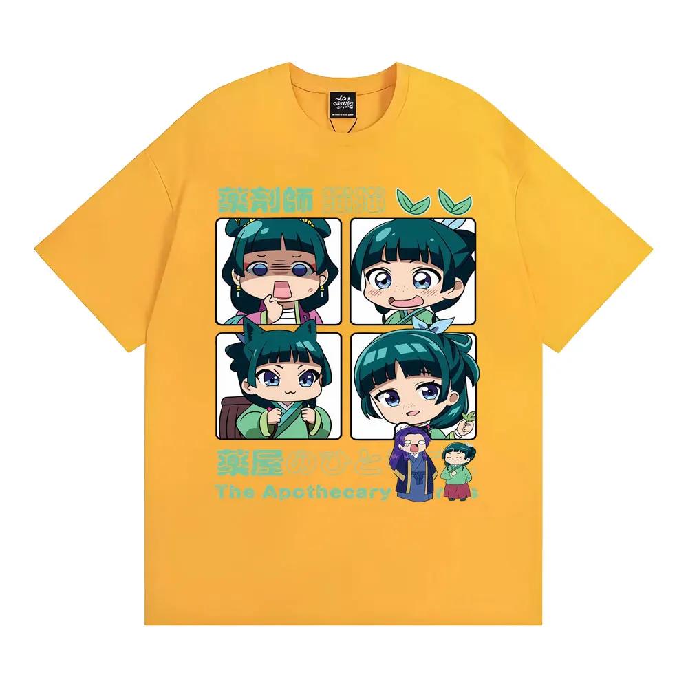 

Manga Pharmacist Diarygraphic T-shirt for womencute and fashionable short-sleeve Japanese anime T-shirt loose fit 3XL