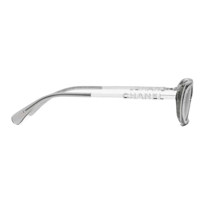 Chanel Logo Design Acetate Oval Sunglasses Unisex sunglasses Light-Gray A71781-X06081-S8763