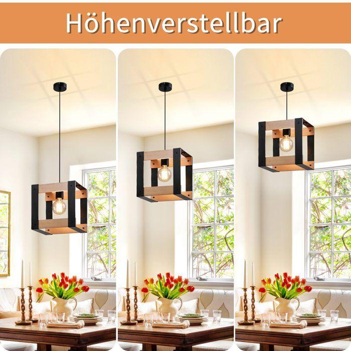 Lampe à suspension - NETTLIFE - 1 ampoule - métal noir - douille E27 - Scandinave/Moderne
