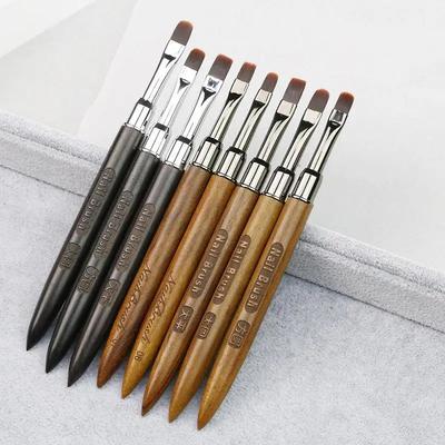 Wood Gel Painting Brush Nail Construct Acrylic Brush For Manicure DIY Builder Tool Brush Pen Professional Gel False Tip Pen