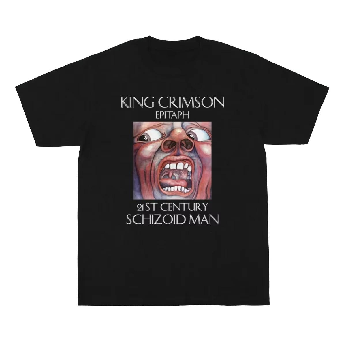 Футболка King Crimson Прогрессивный рок Экспериментальный Rush Genesis Yes Группа Мужская Женская Одежда Короткий рукав Летняя С принтом Хлопковая Футболка Топы S