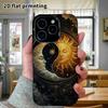 Phone Case: 2D Flat Design Suitable for iPhone 18, 17, 16, 15, 14, 13 Pro Film Protective Case, Couple Style, Yin-yang Tarot, Christmas and Halloween 