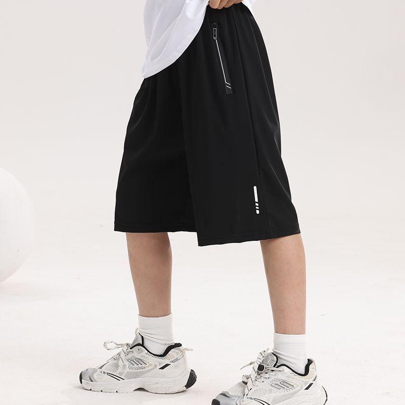 

Штаны Ice Silk, шорты для мальчиков, тонкие летние детские быстросохнущие брюки длиной пять четвертей, летние штаны 180