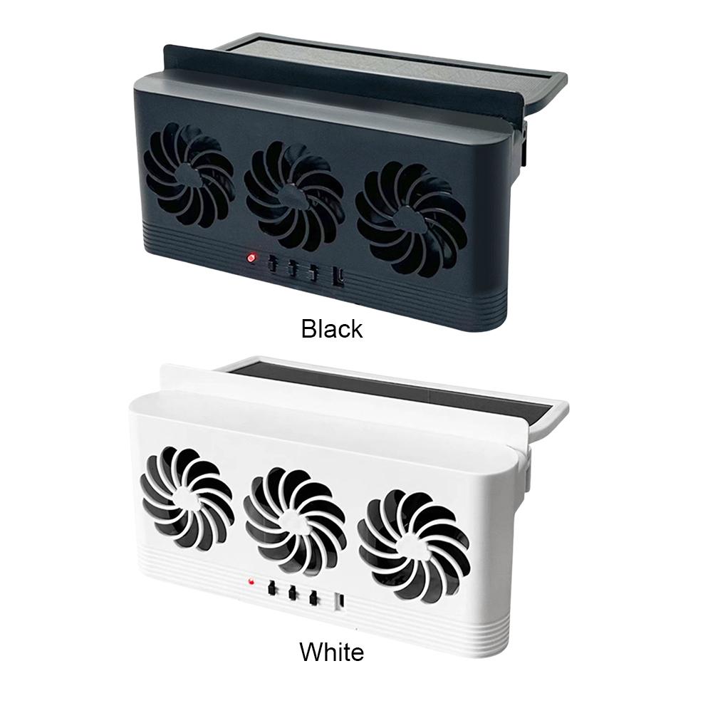 Solar Car Radiator Cooling Fan Eliminate Peculiar Smell Car Window Air Vent Fan USB Powered Auto Ventilation Fan for Vehicles