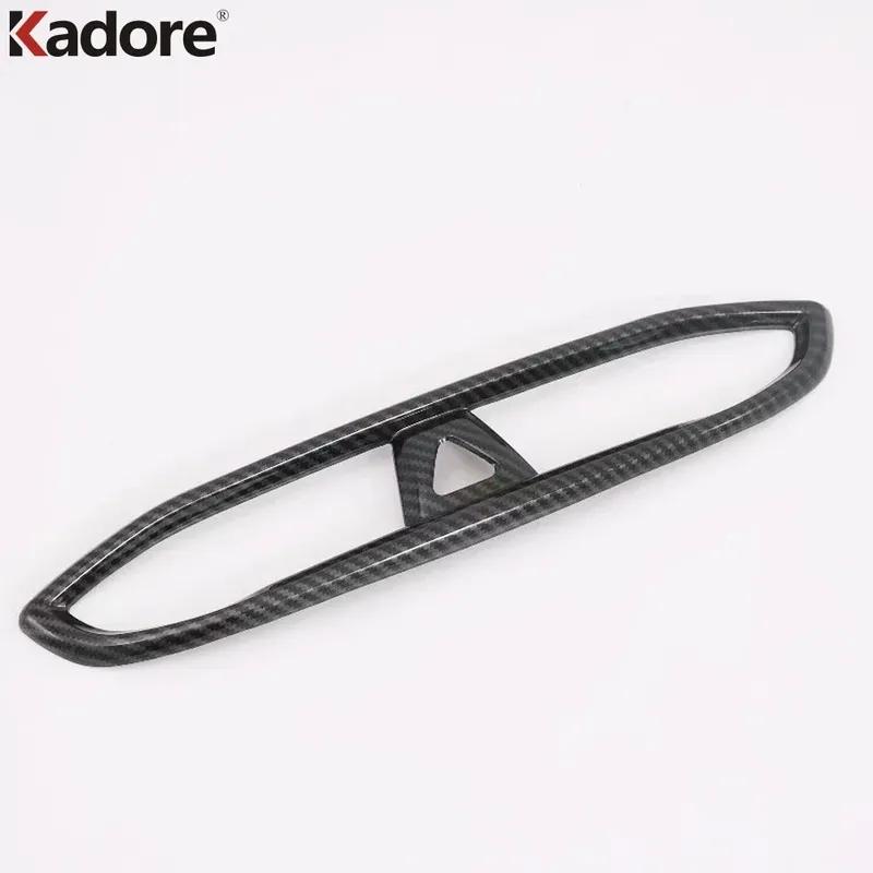 For Hyundai Santa Fe    Carbon Fiber Car Front Center Air Condition Vent Outlet Cover Trim Interior Accessories