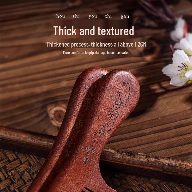 Anti-Static Pear & Peach Wood Comb: Hair Loss Prevention for All Genders