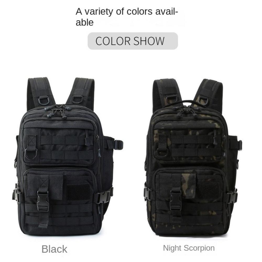 Large Capacity Fishing Tackle Storage Bag Water Bottle Holder Multiple Pockets Backpack Durable Material Casual Design