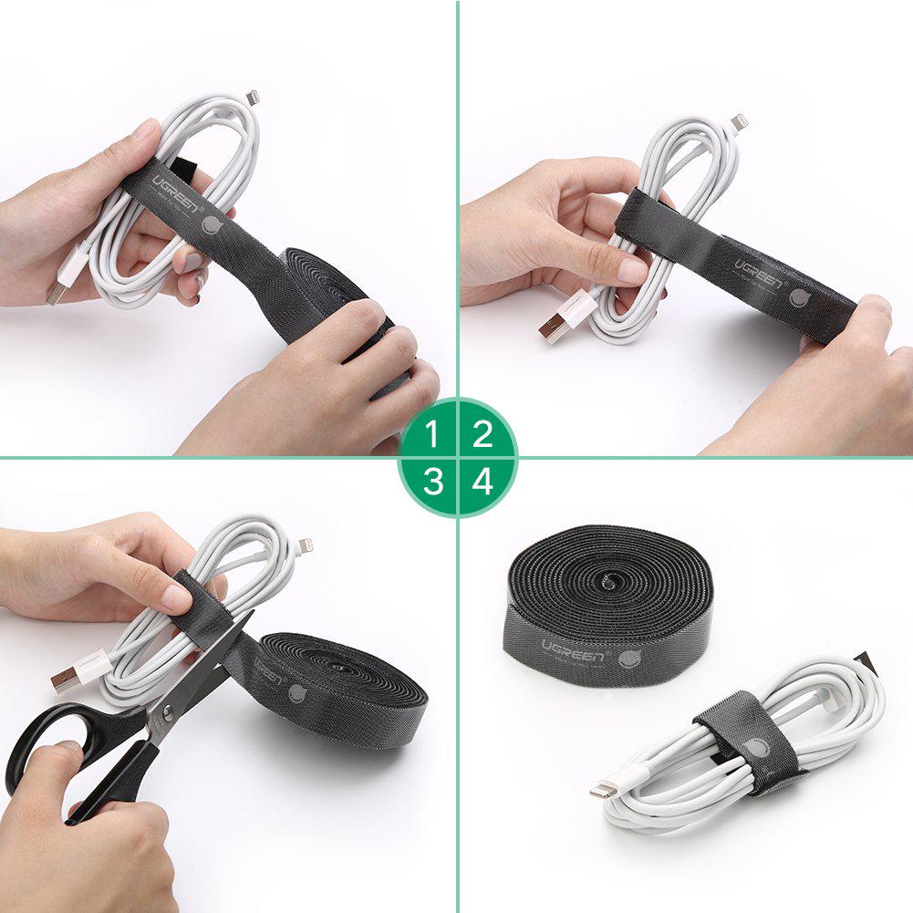 Compre UGREEN Cable Organizer Wire Winder Protector Earphone Holder Manag  Velcro Cable Winder Wrapped barato — frete grátis, avaliações reais com  fotos — Joom