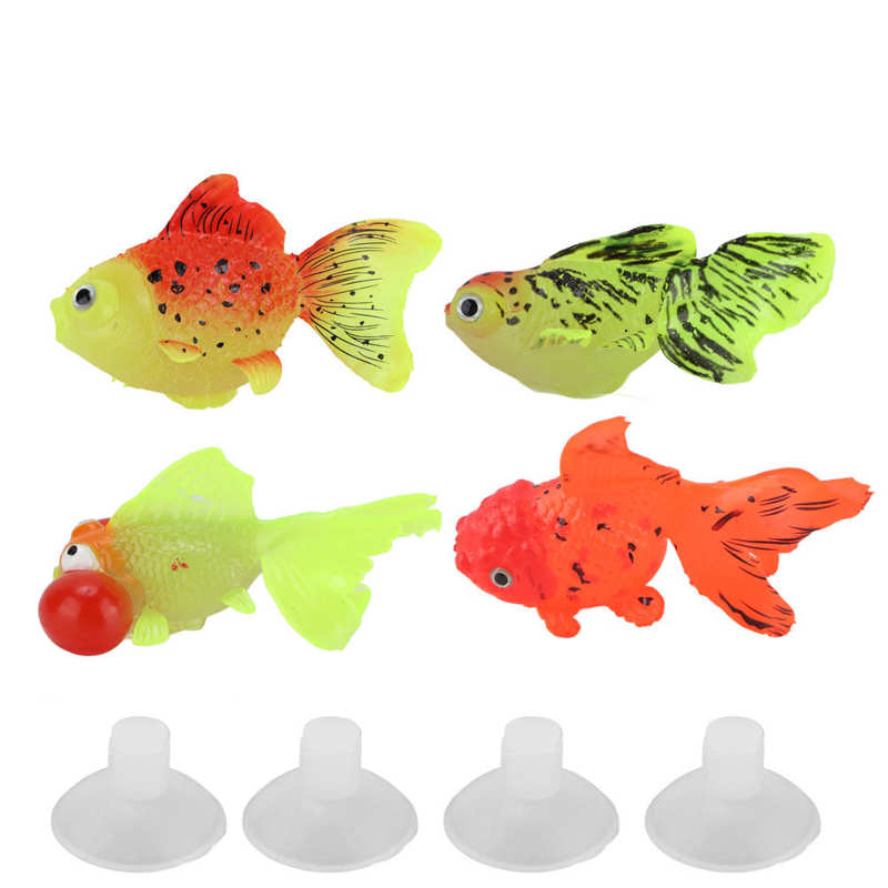 Aquarium Simulation Goldfish Floating Artificial Glowing Fish No Pollution for Fish Bowl Decoration for Aquarium Decoration
