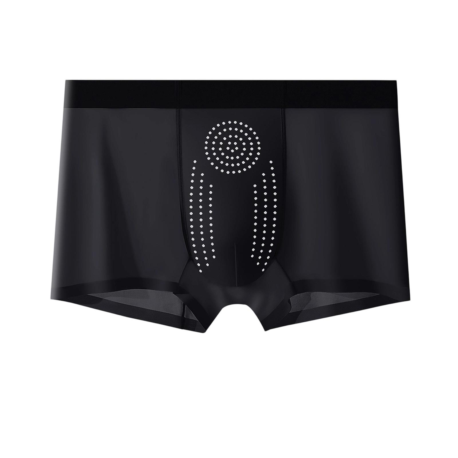 

Men s Underwear With Cool Feeling, Ultra-thin Mesh, And Four Corner Shorts For Wearing L чёрный