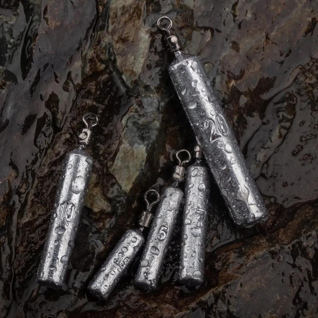 THKFISH Fishing Free Rig Drop Shot Sinker Cover Thin Shape 25-Piece Weight, Sinker, Ring, 14g,