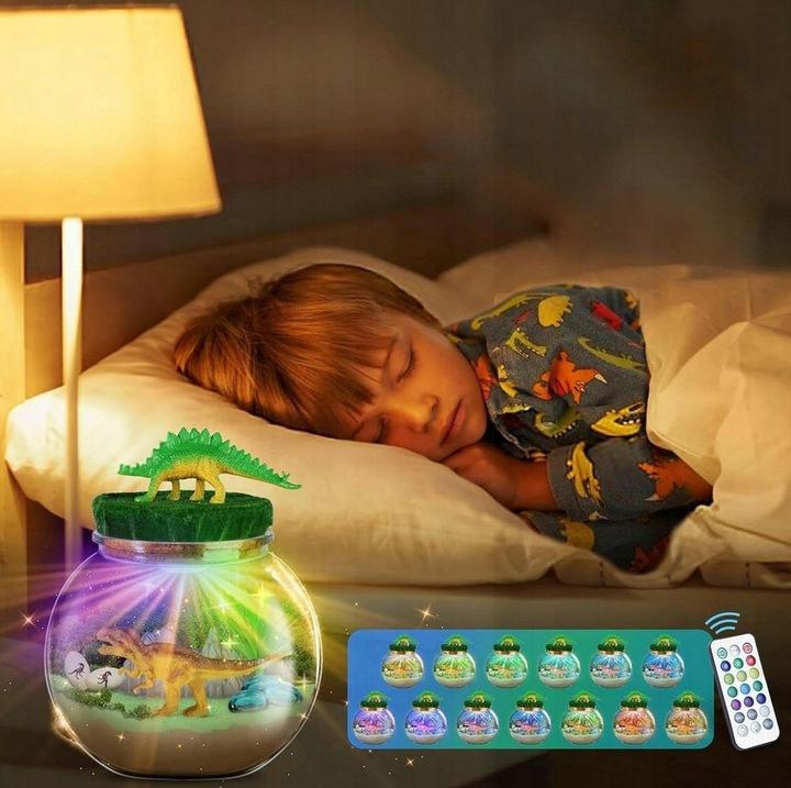 Dinozaur Zestaw Kreatywny Lampka Nocna Dla Dzieci Magiczne Akwarium Diy