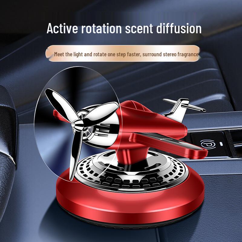 Solar Airplane Car Ornament: Aromatherapy Fighter and Perfume Decoration for Center Console