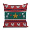 Decorative Printed Merry Christmas Theme Cushion Cover Xmas Decorations for Sofa Living Room Set of 5 12 X 12 Inch Multi