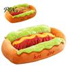 Einzigartige Haustierhöhle für Dackel Hot Dog Bett, Süßes Gemütliches Kuschel-Bett mit Abnehmbarem Waschbarem Polster, Lustiges Atmungsaktives Bett mit Dickem Futter Brötchen Plüsch Klein