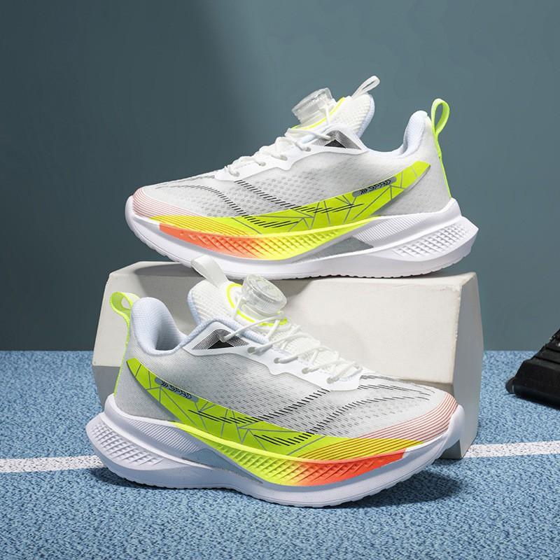 Youth style shoes Boys Basketball Running Shoes With Rotating Buckle Mesh Upper Lightweight Breathable Sport Sneakers Kids