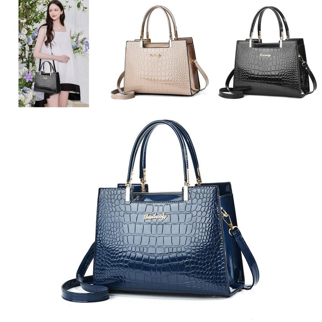 Trendy Mom Bag Perfect For Daily Use 2023 Summer Collection Medium Size Crocodile Pattern Multiple Colors