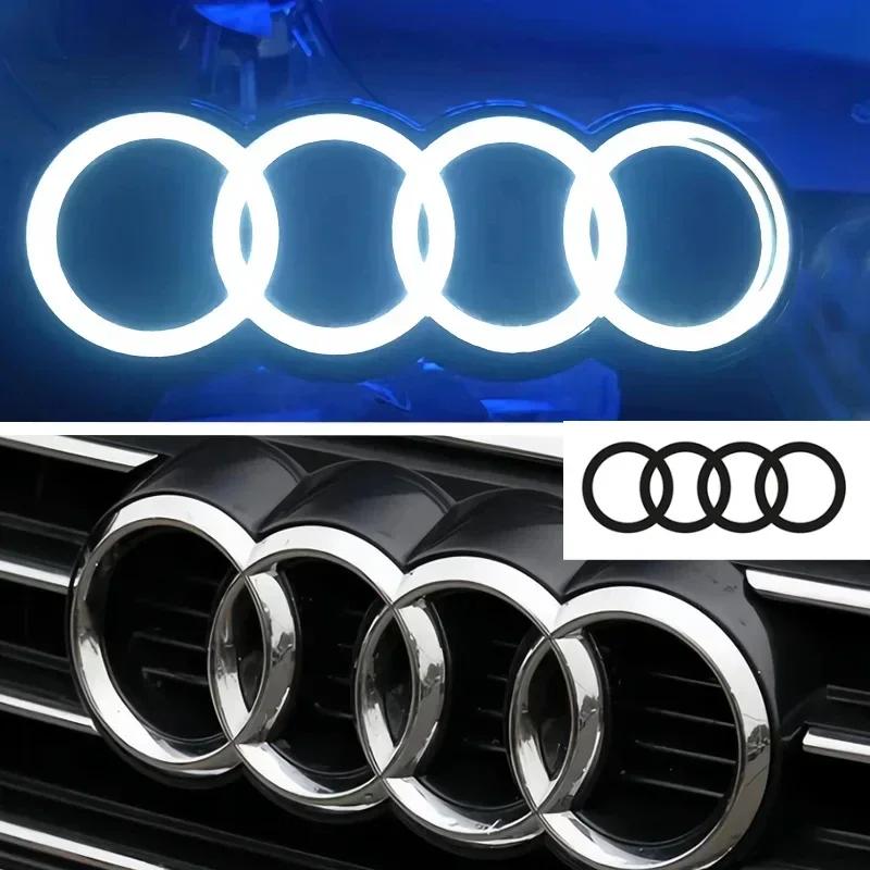Audi 4-Ring-Logo LED dynamische Leuchte Frontgrill Lampe Audi A3A4A5A6A7A8S3 S4 S5 S6 S7 Q3 Q5 Q7 schwarz und silber. Schnelle Lieferung