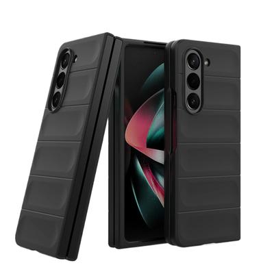 Pro Samsung Galaxy Z Fold5 4 3 5g zadní kryt telefon měkký tekutý silikonový kryt proti pádu odolný proti nárazům pancéřový ochranný kryt coque