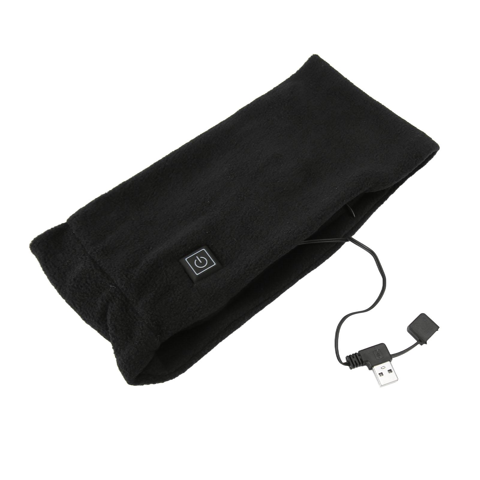 

Heated Scarf Soft Polyester Electric Heating Scarf USB Powered 3 Temperature Adjustable Black Neck Wrap for Indoors Outdoors