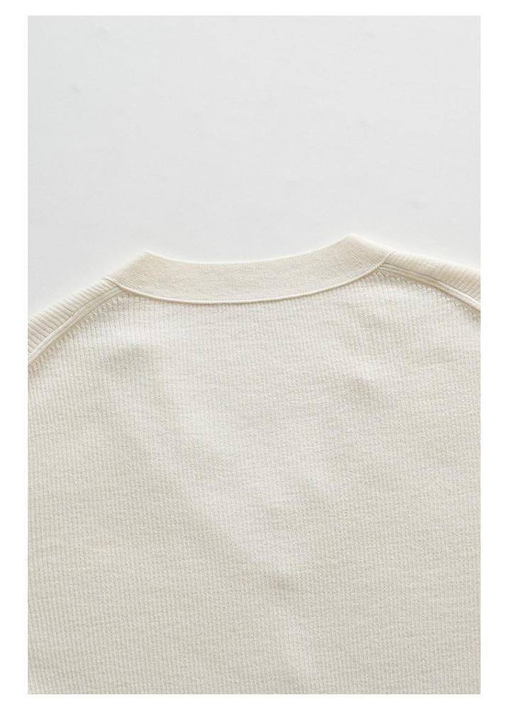 Ultra-Fine 100% Pure Wool V-Neck Cardigan: Women's Spring/Autumn Loose Knit Sweater